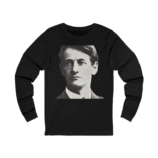 Terence MacSwiney Portrait Long Sleeve Tee — Inspirational Quote Back