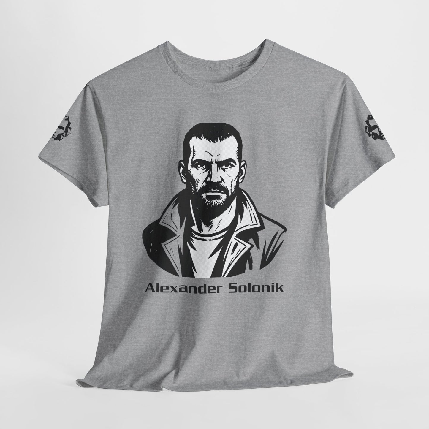 Alexander Solonik Portrait Tee — 'One Shot for Survival' Graphic T-Shirt - Divine Rebels Studio