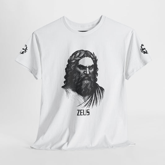 Zeus Portrait Tee — "I am the storm they prayed for" - Divine Rebels Studio
