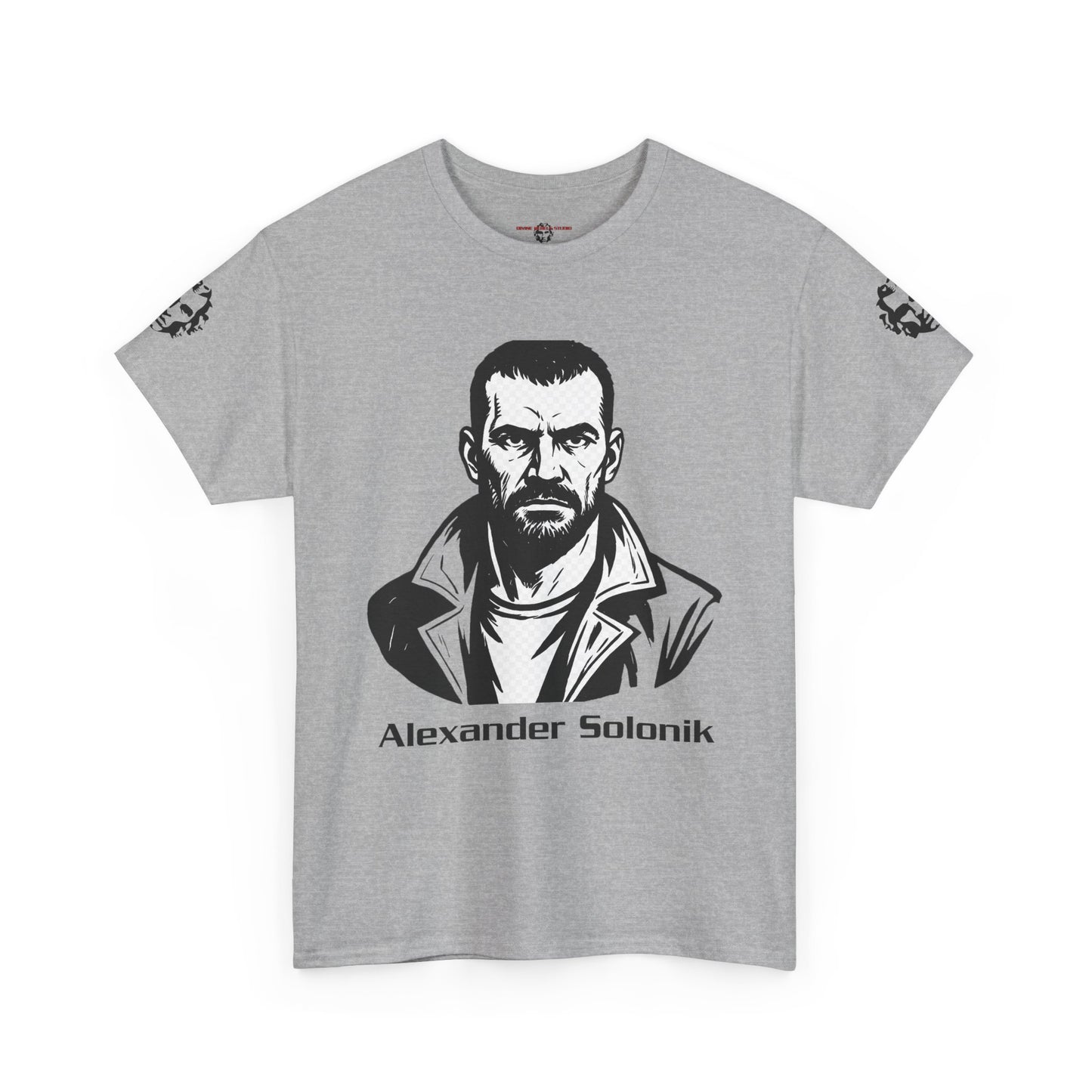 Alexander Solonik Portrait Tee — 'One Shot for Survival' Graphic T-Shirt - Divine Rebels Studio