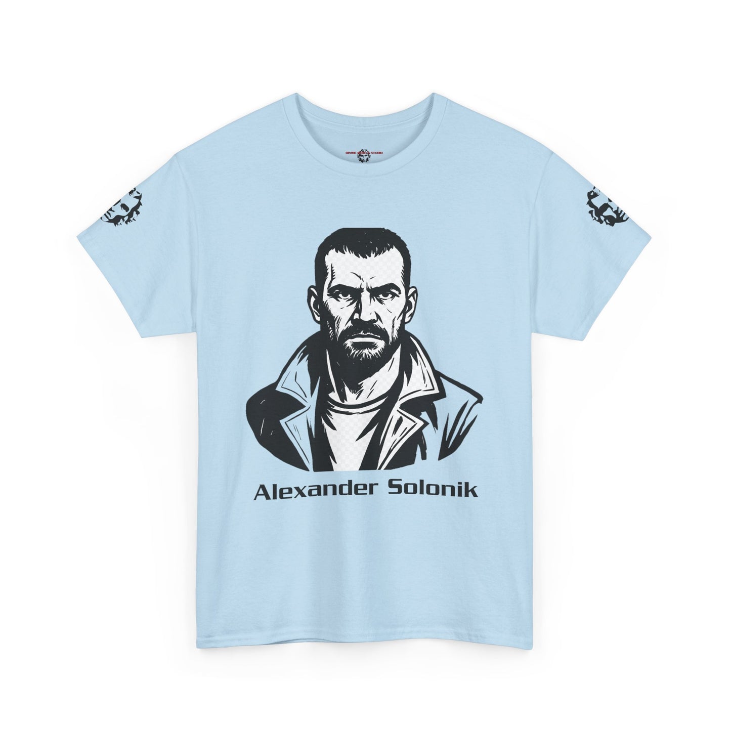 Alexander Solonik Portrait Tee — 'One Shot for Survival' Graphic T-Shirt - Divine Rebels Studio