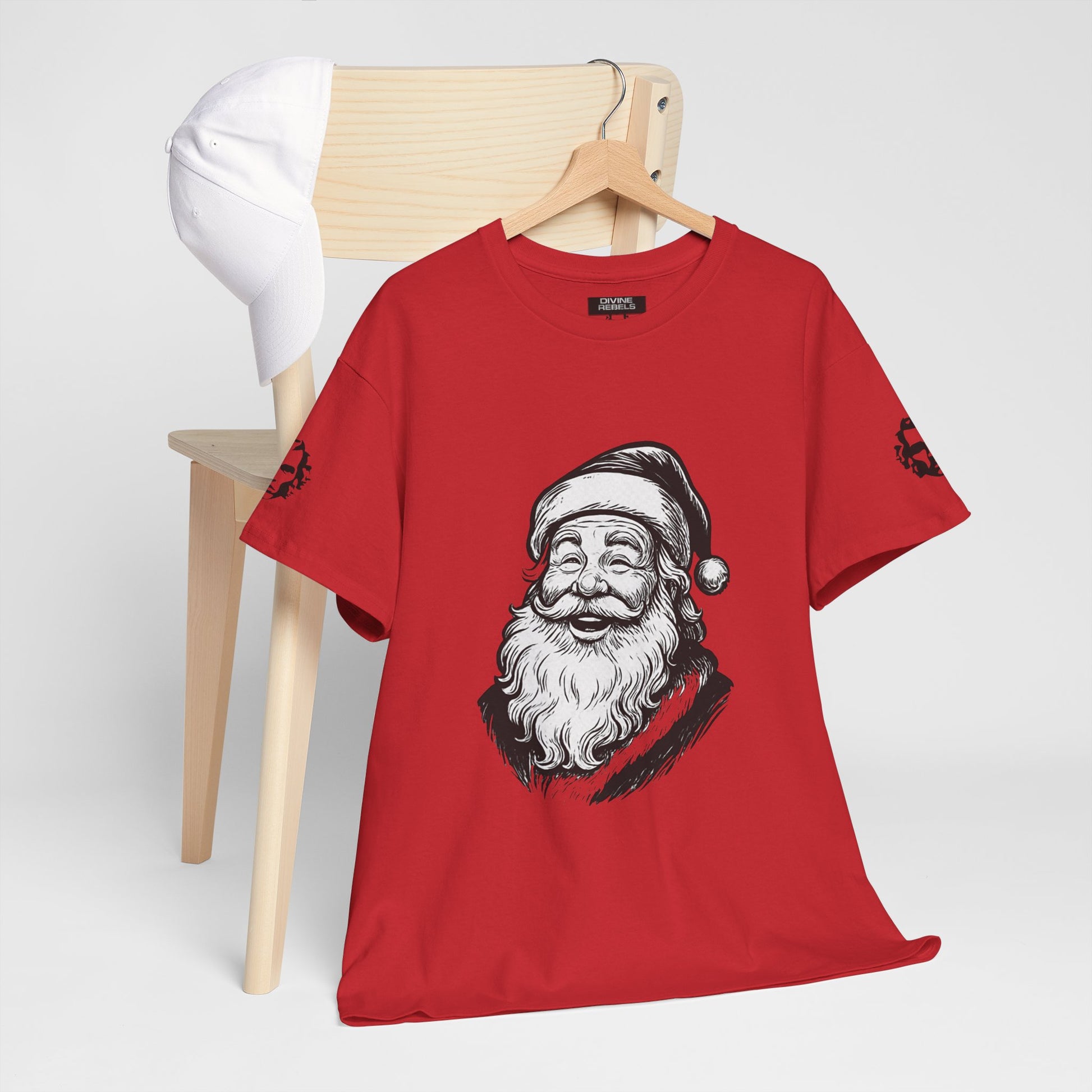 ONE OFF SHIRT OF THE WEEK Santa Claus Tee with "Believe in Giving" Quote - Divine Rebels Studio