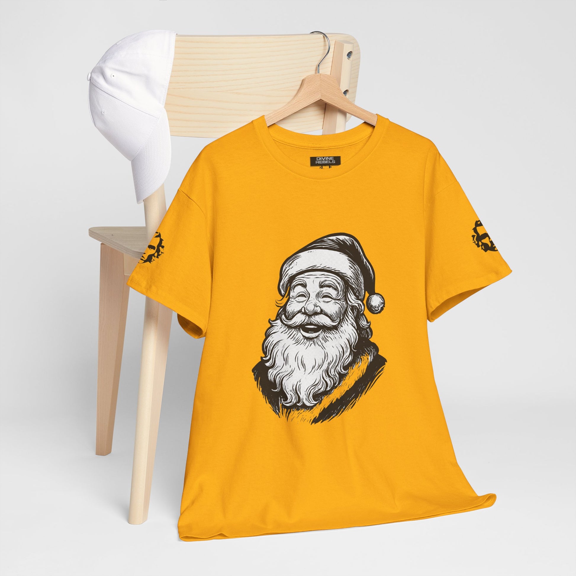 ONE OFF SHIRT OF THE WEEK Santa Claus Tee with "Believe in Giving" Quote - Divine Rebels Studio