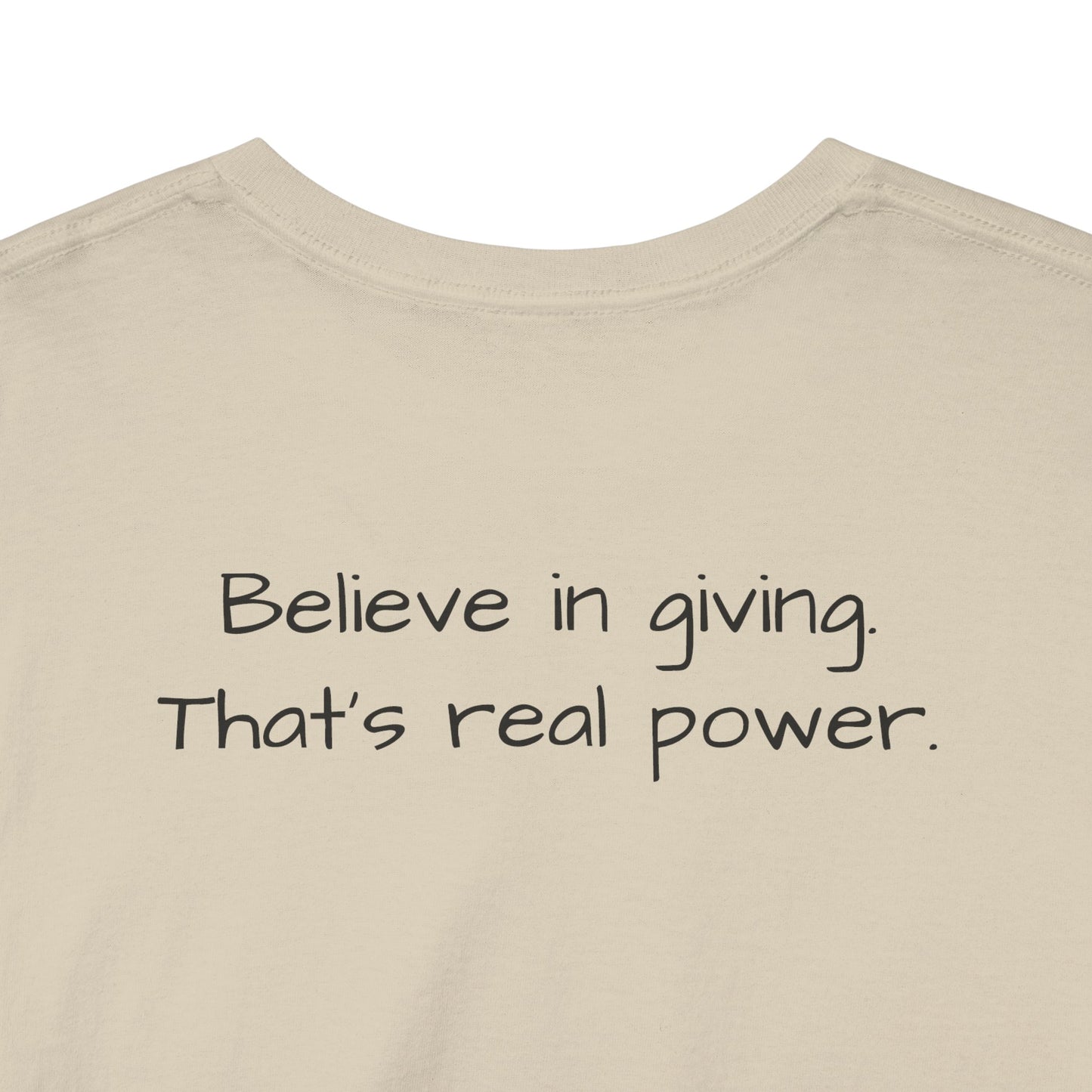 ONE OFF SHIRT OF THE WEEK Santa Claus Tee with "Believe in Giving" Quote - Divine Rebels Studio