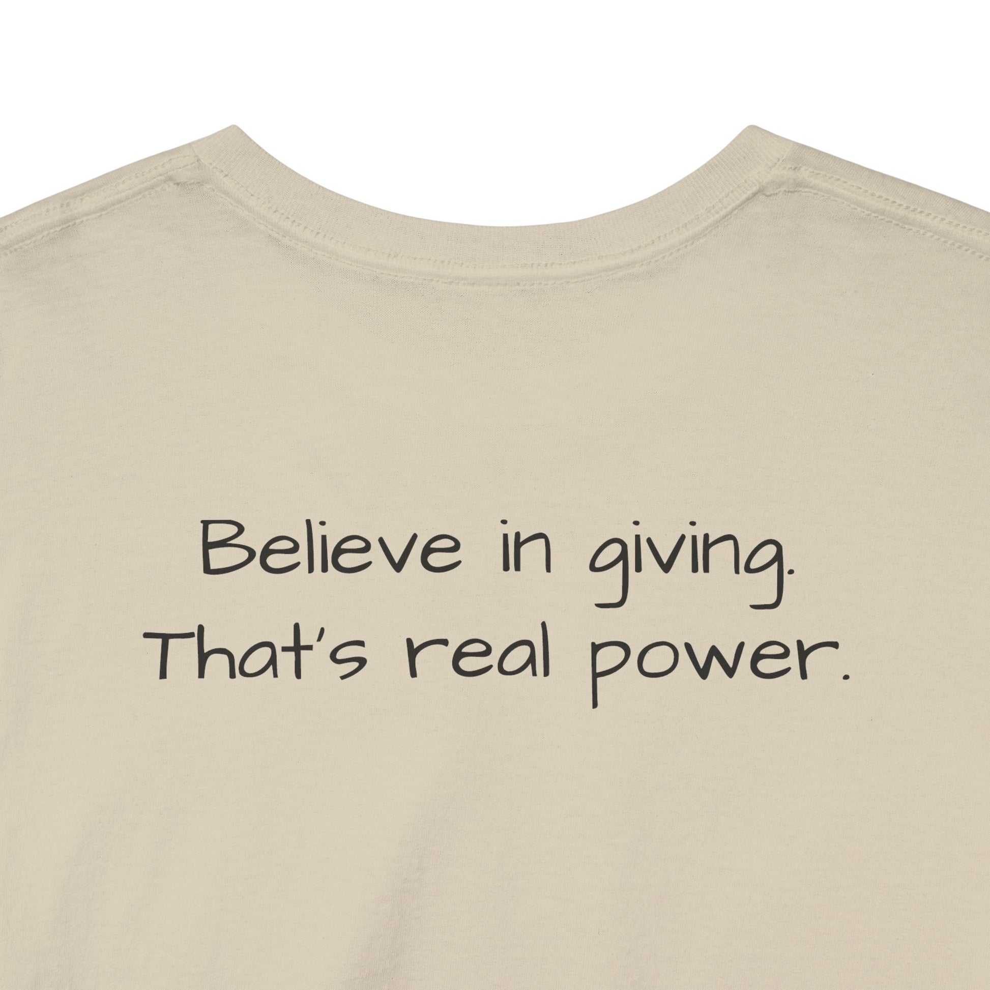 ONE OFF SHIRT OF THE WEEK Santa Claus Tee with "Believe in Giving" Quote - Divine Rebels Studio