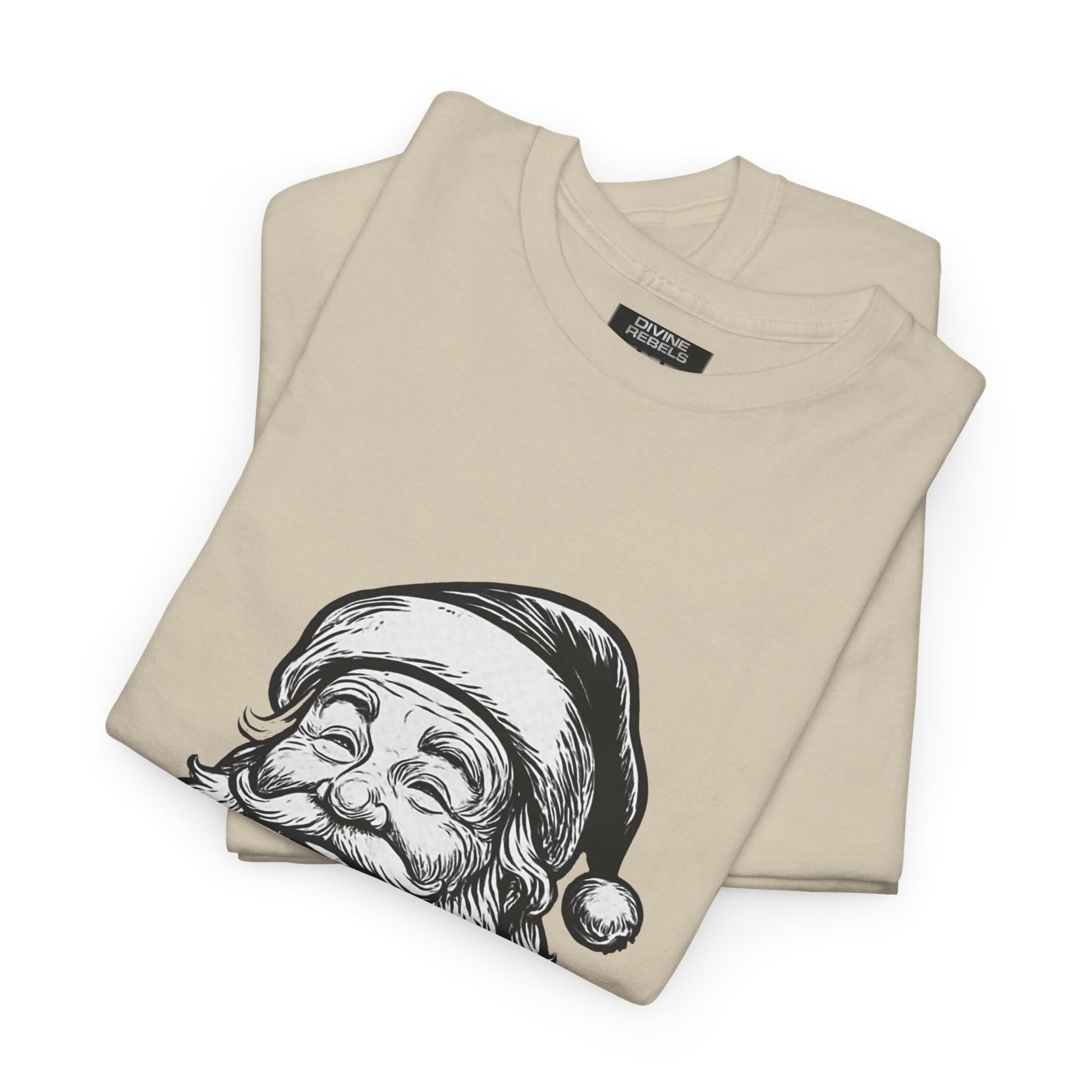 ONE OFF SHIRT OF THE WEEK Santa Claus Tee with "Believe in Giving" Quote - Divine Rebels Studio