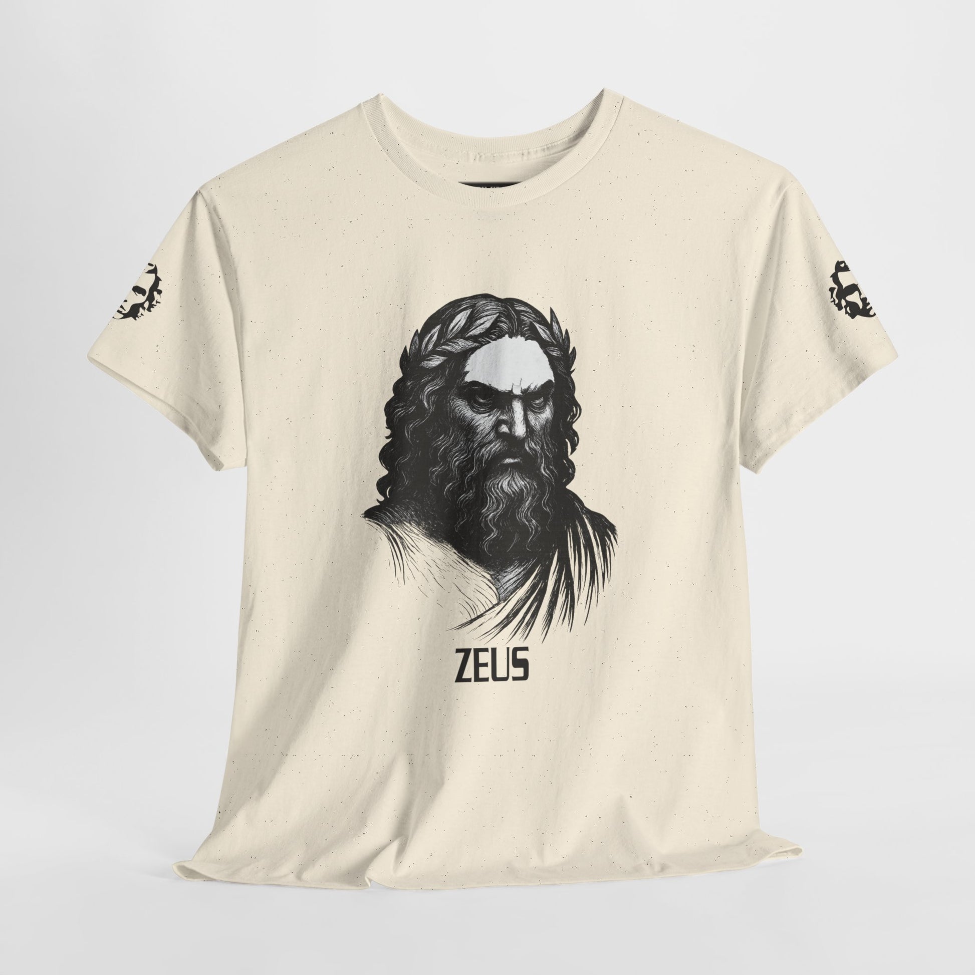 Zeus Portrait Tee — "I am the storm they prayed for" - Divine Rebels Studio