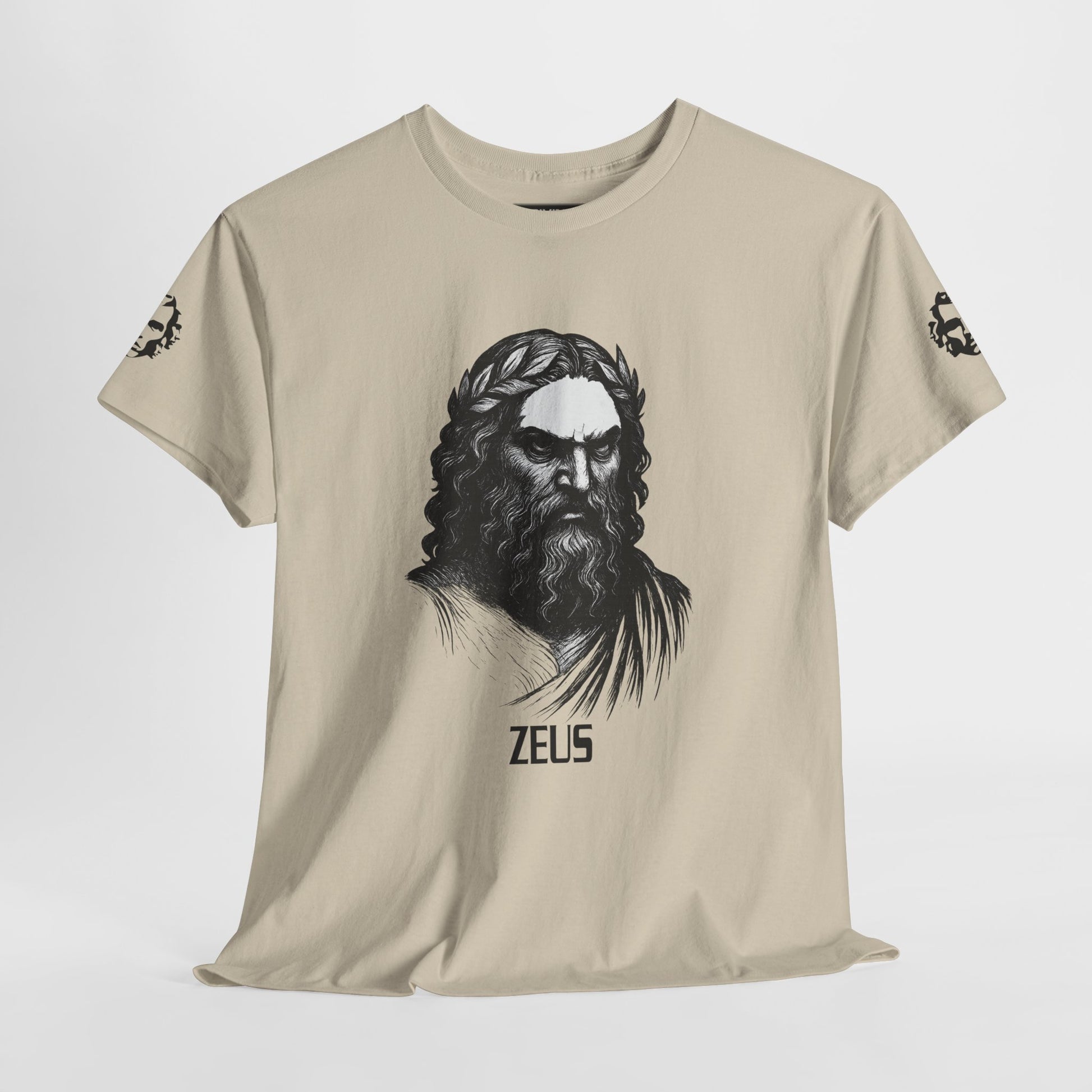 Zeus Portrait Tee — "I am the storm they prayed for" - Divine Rebels Studio