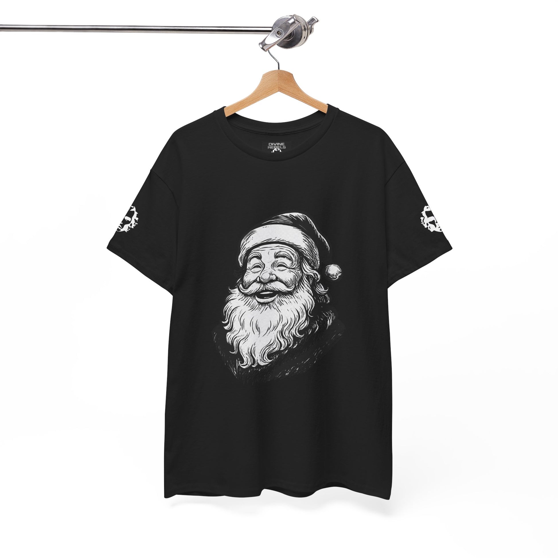 ONE OFF SHIRT OF THE WEEK Santa Claus Tee with "Believe in Giving" Quote - Divine Rebels Studio