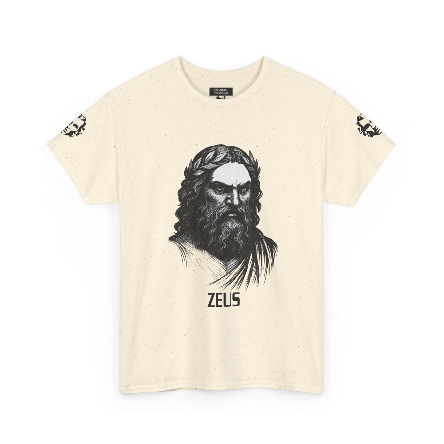 Zeus Portrait Tee — "I am the storm they prayed for" - Divine Rebels Studio