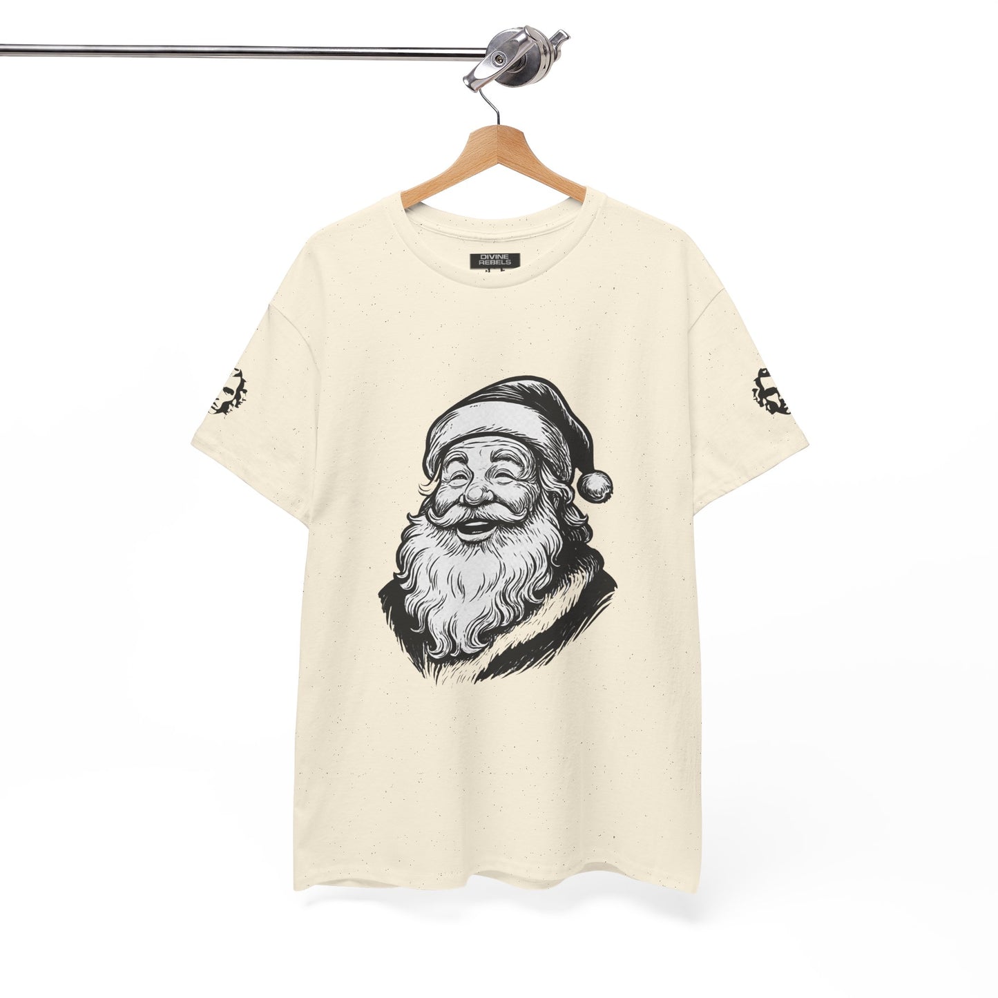 ONE OFF SHIRT OF THE WEEK Santa Claus Tee with "Believe in Giving" Quote - Divine Rebels Studio