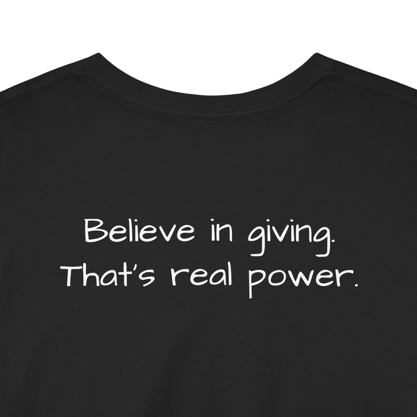 ONE OFF SHIRT OF THE WEEK Santa Claus Tee with "Believe in Giving" Quote - Divine Rebels Studio